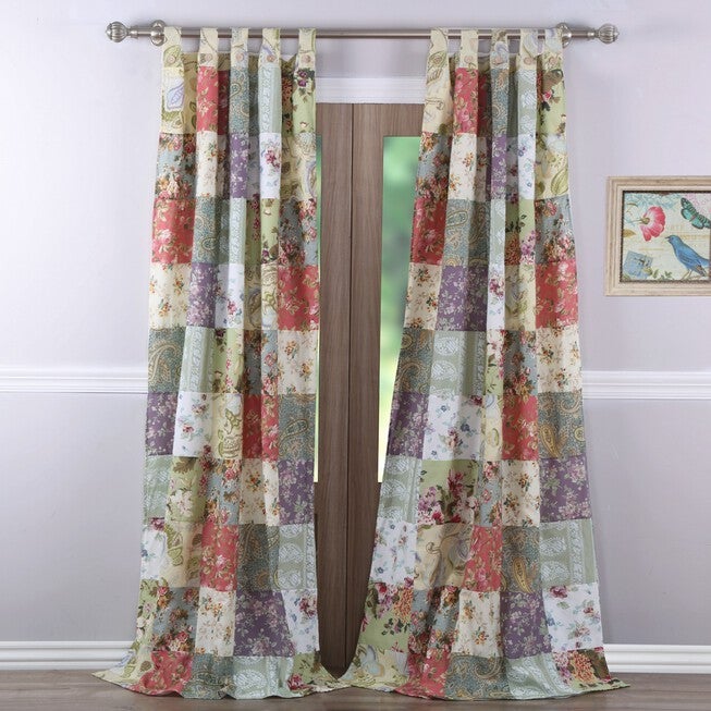 Blooming Prairie Curtain Panel Pair , MULTI, hi-res image number 0