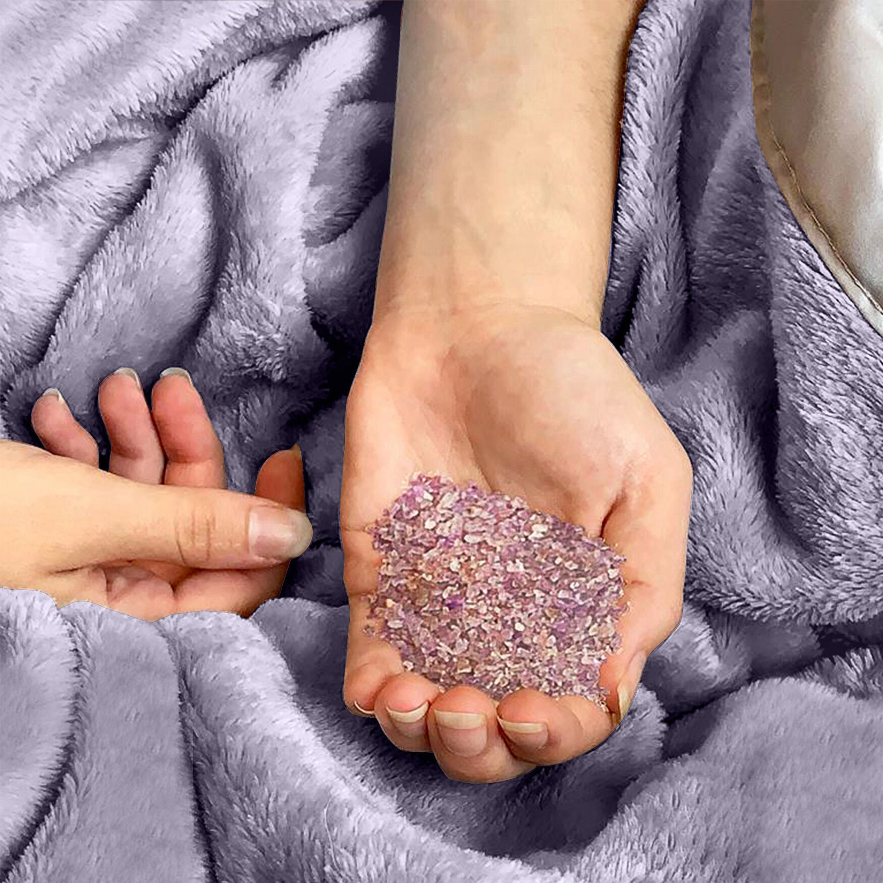 Crystal 15Lb Reversible Cooling Weighted 48X72 Blanket With Removable Cover Weighted Blanket & Cover, , alternate image number 29