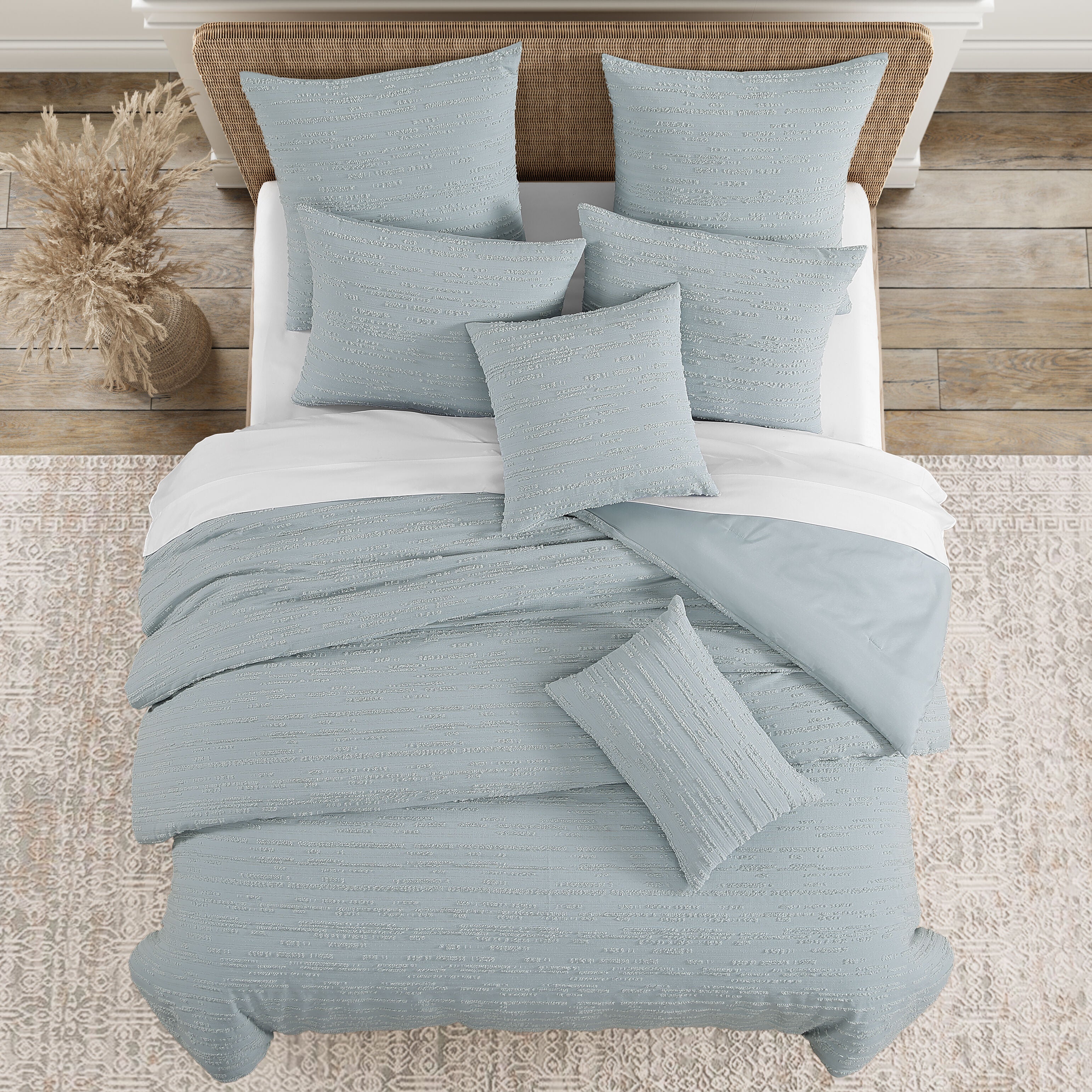 OSLO COMFORTER SET, AQUA, alternate image number 2
