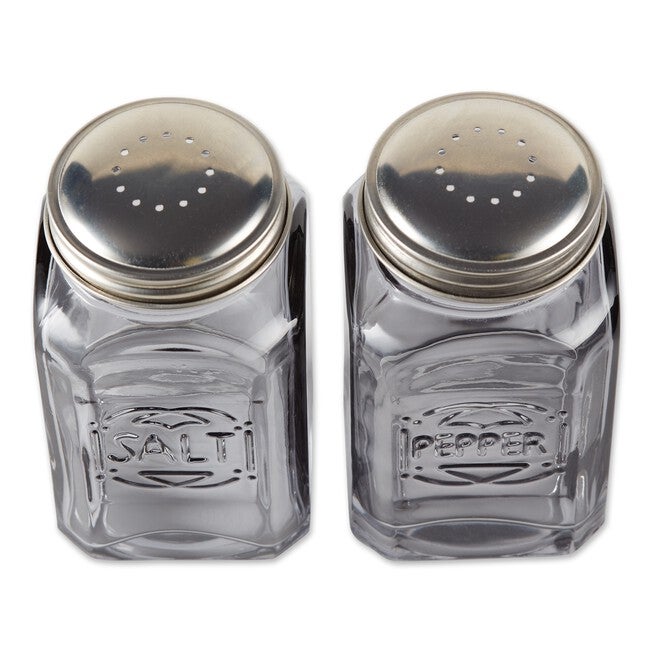 Retro Glass Salt & Pepper Set - Gray, , alternate image number 5