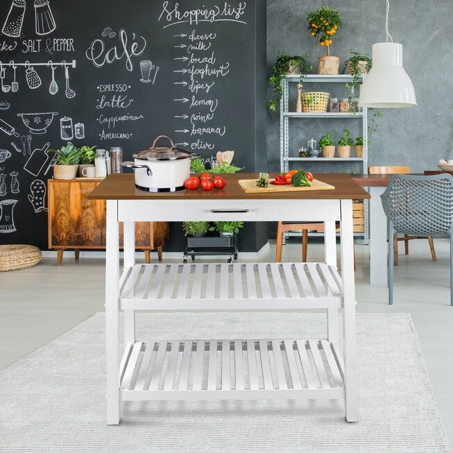 Kitchen Island with Solid American Cherry Top, , alternate image number 7