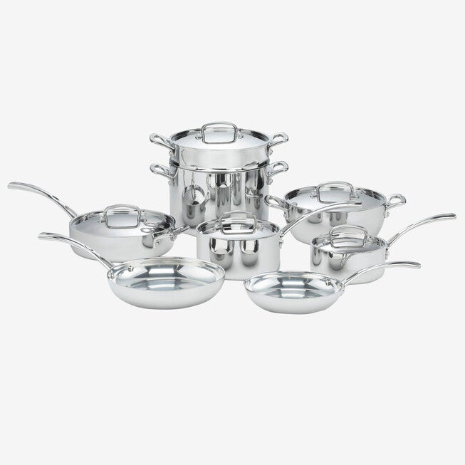 Cuisinart French Classic Tri-Ply Stainless 13-Pc. Cookware Set, STAINLESS STEEL, hi-res image number 0