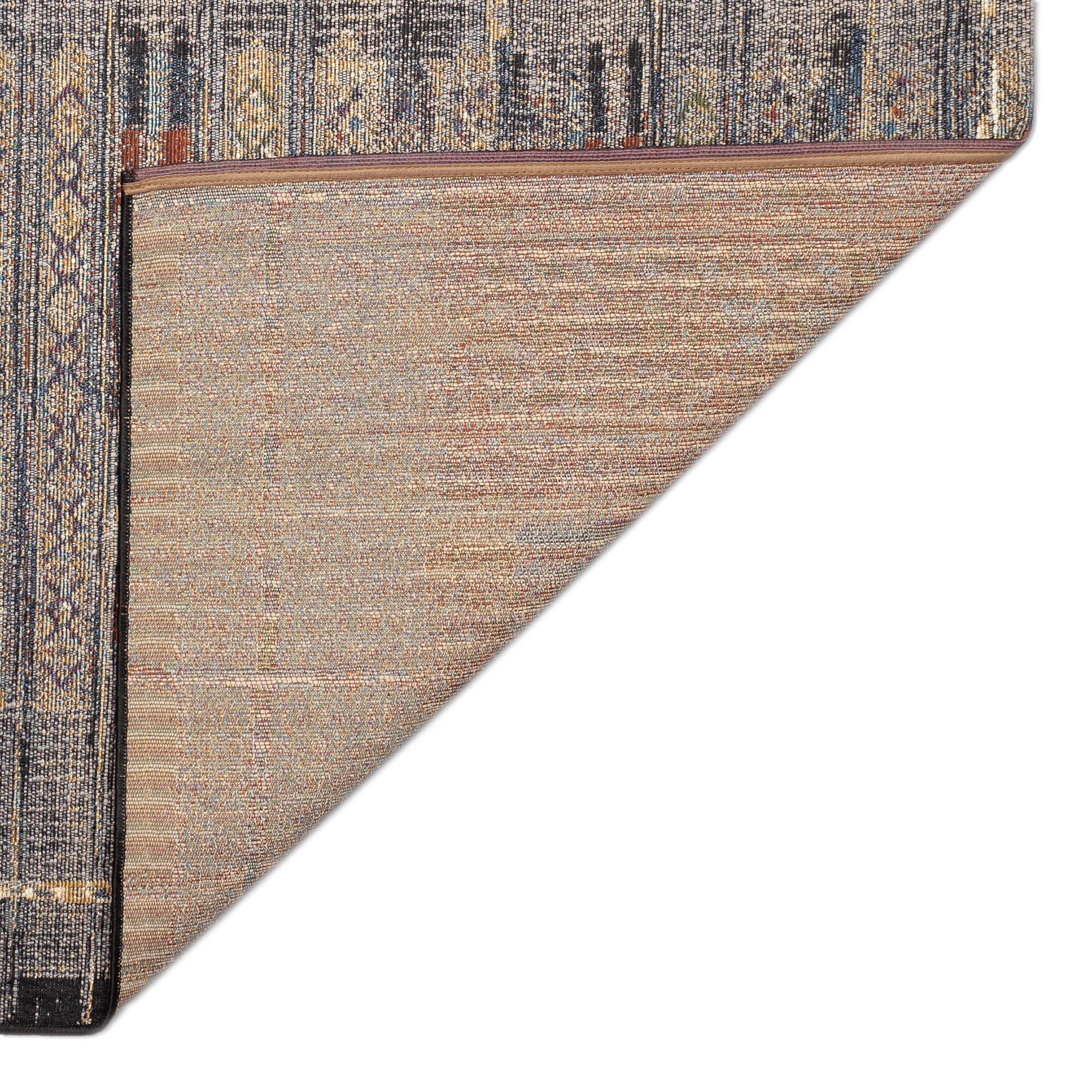 Liora Manne Marina Tribal Stripe Indoor/Outdoor Area Rug Black 8 feet 10 inches x 11 feet 9 inches, , on-hover image number 1