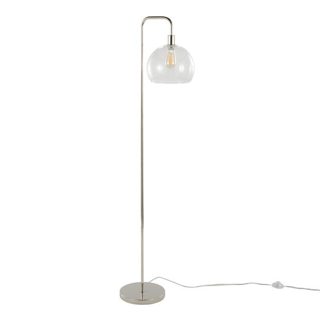 Metro 61 inches Metal Floor Lamp, POLISHED NICKEL CLEAR, hi-res image number null