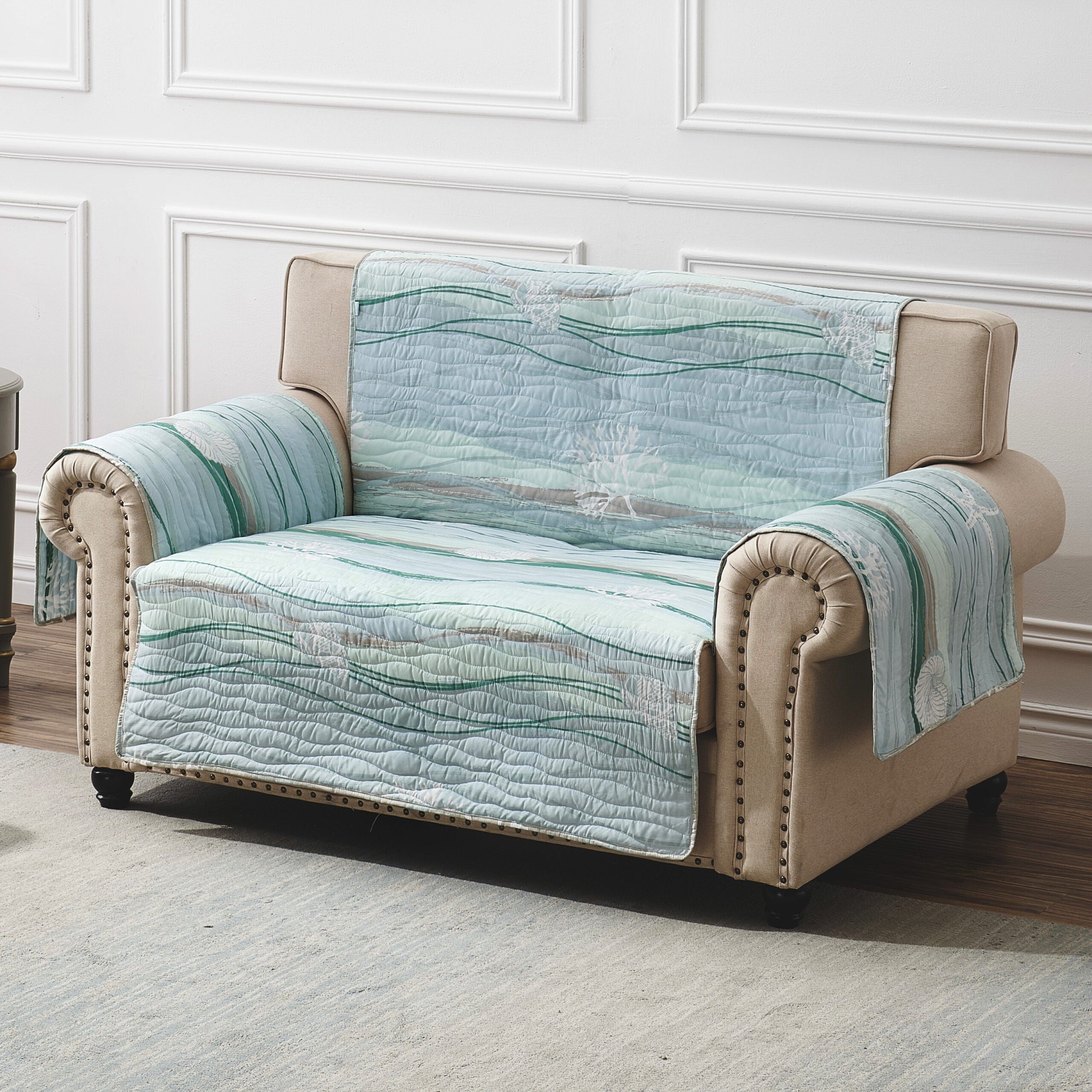 Maui Loveseat Quilted Furniture Protector, MULTI, on-hover image number 1