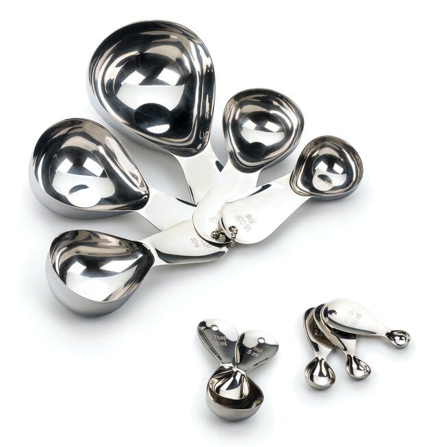Oval Stainless Steel Measuring Cups, Set 5, , alternate image number 5