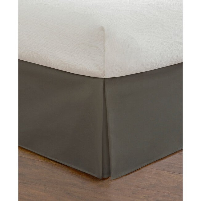 Fresh Ideas Poplin Tailored Bed Skirt, LIGHT PASTEL GREY, hi-res image number 0