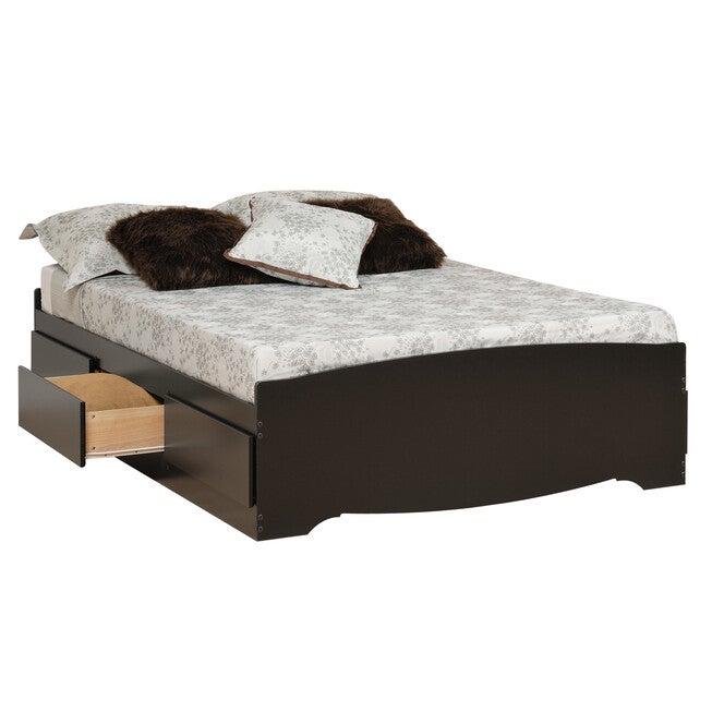 Sonoma Black Double Platform Storage Bed (6-drawers), BLACK, hi-res image number 0