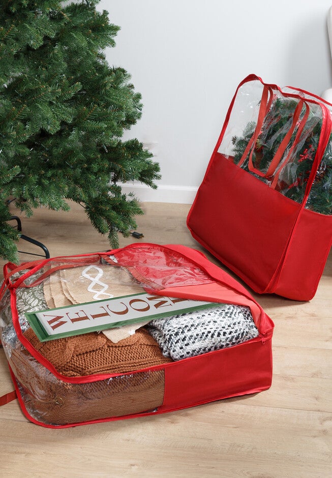 2-Pack Clear View Christmas Storage Bags, , on-hover image number 1