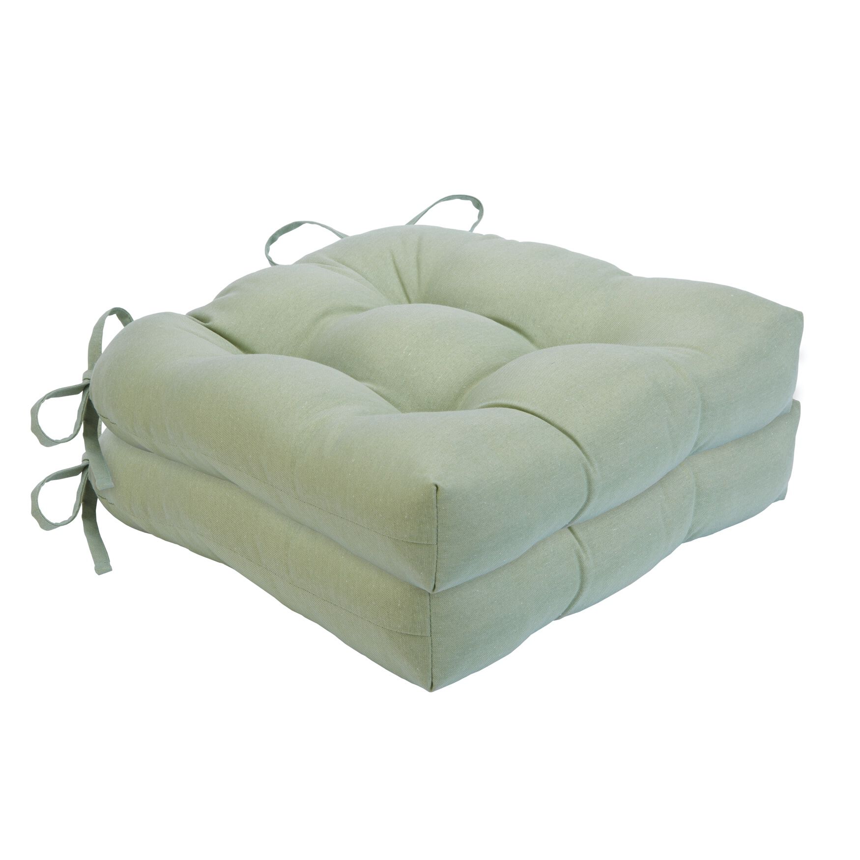 Chase Tufted Chair Seat Cushions, APPLE GREEN, hi-res image number 0