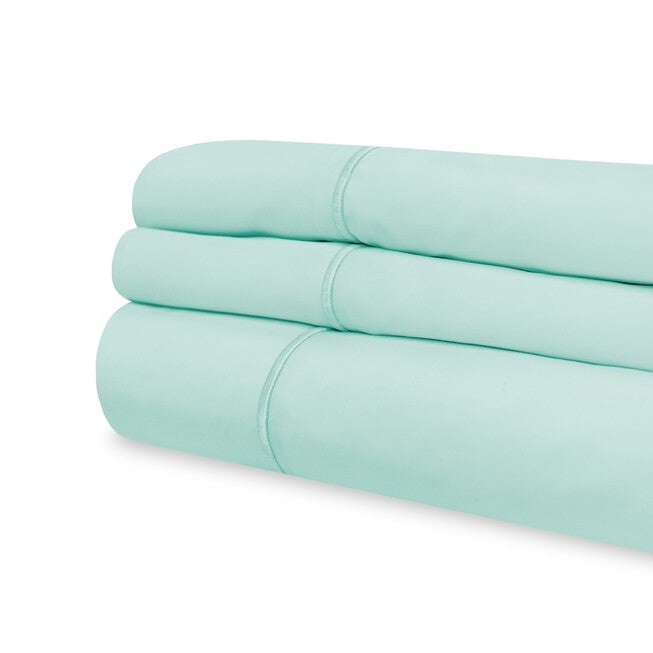 SensorPEDIC Ice Cool 400 Thread Count Cotton-Rich Surf Spray Blue Sheet Se, , alternate image number 8