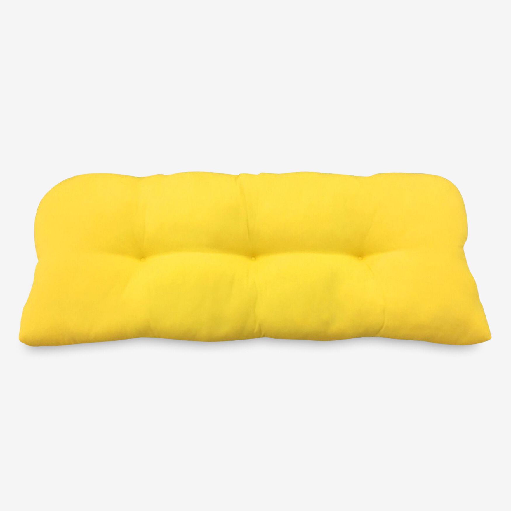 Tufted wicker settee cushion clearance