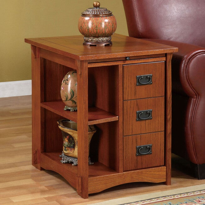 "Mission Oak" Magazine Cabinet Table, OAK, hi-res image number null