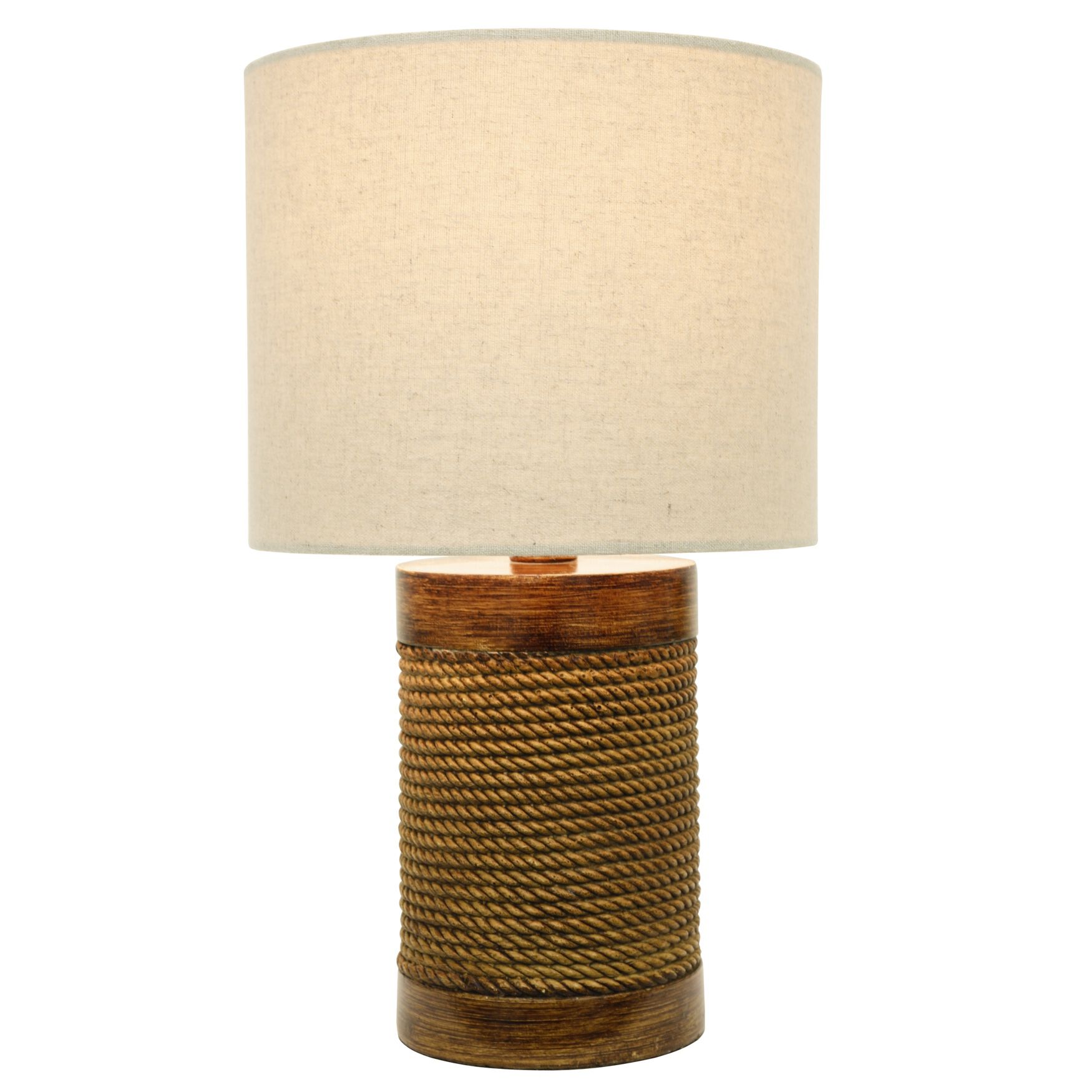 Rope Wrapped Lamp , , on-hover image number 1