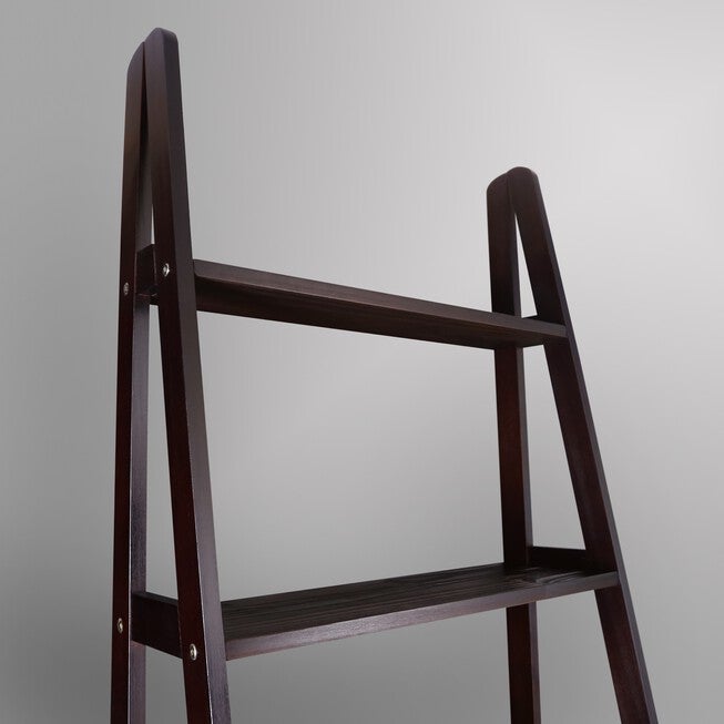5-Shelf Ladder Bookcase-Espresso, , alternate image number null