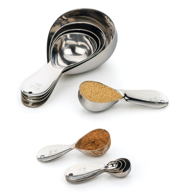 Oval Stainless Steel Measuring Cups, Set 5, , alternate image number 4