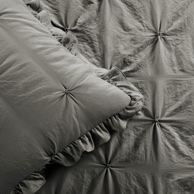 Ravello Pintuck Ruffle Skirt Bedspread 3 Pc Set, , alternate image number null