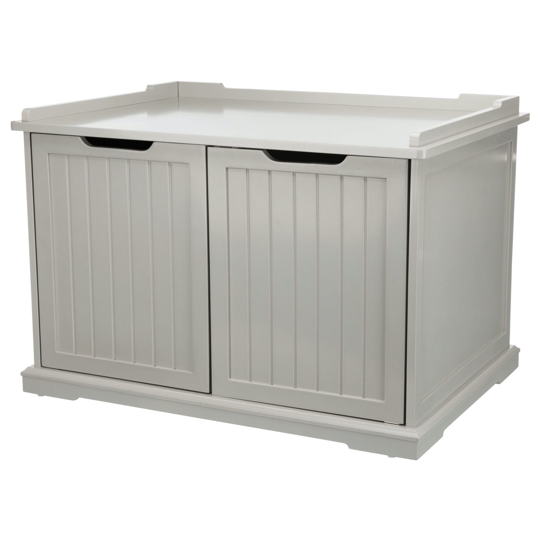 XL Wooden Litter Box Enclosure, GRAY, hi-res image number 0