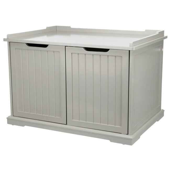 XL Wooden Litter Box Enclosure, GRAY, hi-res image number 0