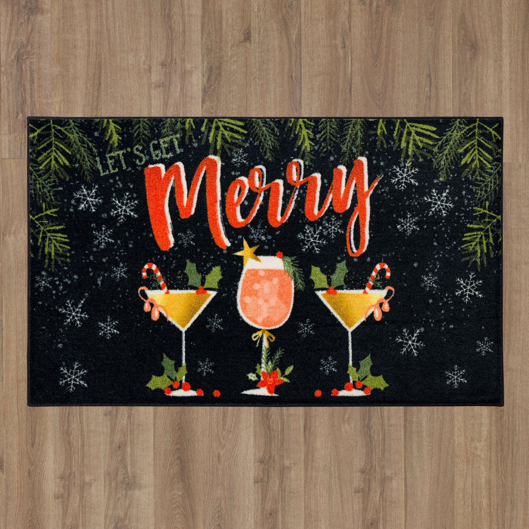 Lets Get Merry Kitchen Rug, , alternate image number 5