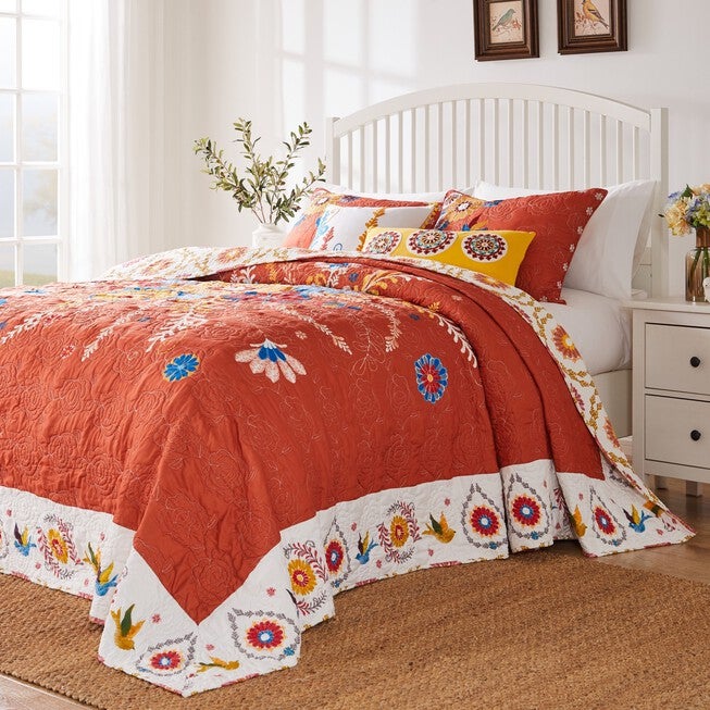 Topanga Cotton-Rich Bedspread Set, MULTI, hi-res image number 0