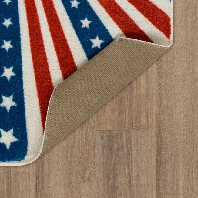 American Stripes Blue Kitchen Rug, , alternate image number 2