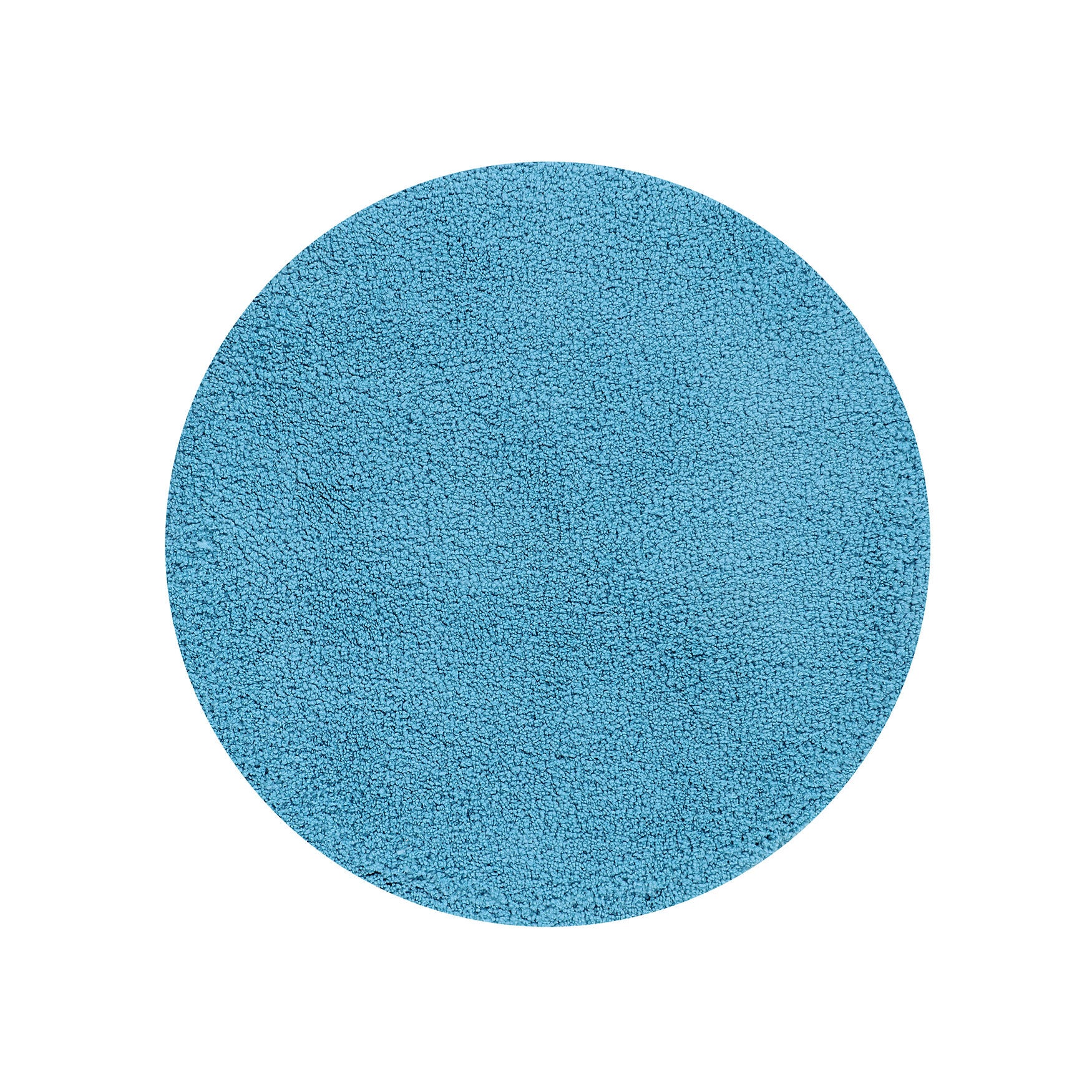 Micro Plush Collection 100% Polyester 30 inches Round Bath Rug, BLUE, hi-res image number 0