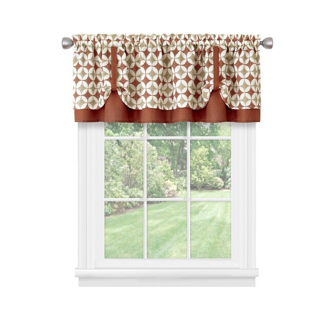 Callie Double Layer Pick Up Valance - 58x14, SPICE TAN, hi-res image number null
