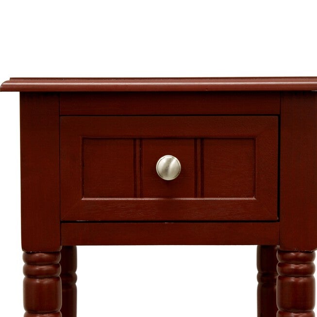 28 inches" Red Square Accent Table , , alternate image number null