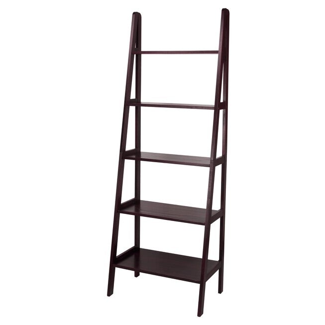 5-Shelf Ladder Bookcase-Espresso, , alternate image number null