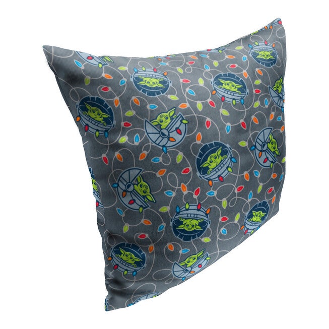 Star Wars The Mandalorian String Up The Lights Printed Throw Pillow, , on-hover image number null