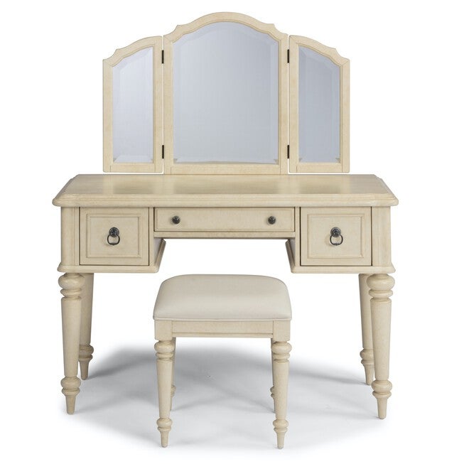 Provence White Vanity & Bench, WHITE, hi-res image number null