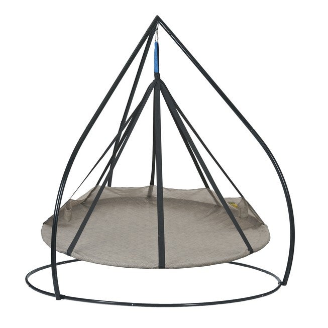 7ft dia Hammock Flying Saucer Hanging Chair Set W/ Stand, GRAY, hi-res image number null