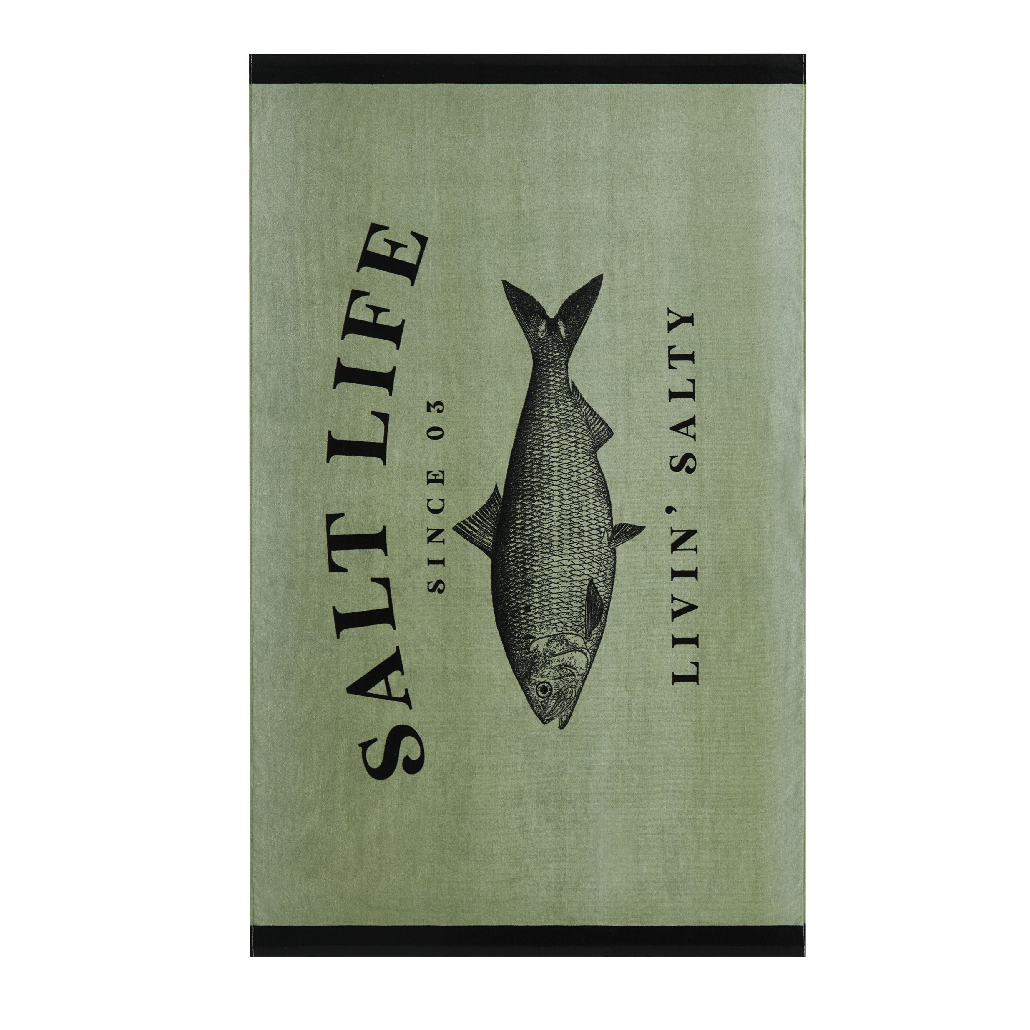 Herring Beach Towel, GREEN, alternate image number 2
