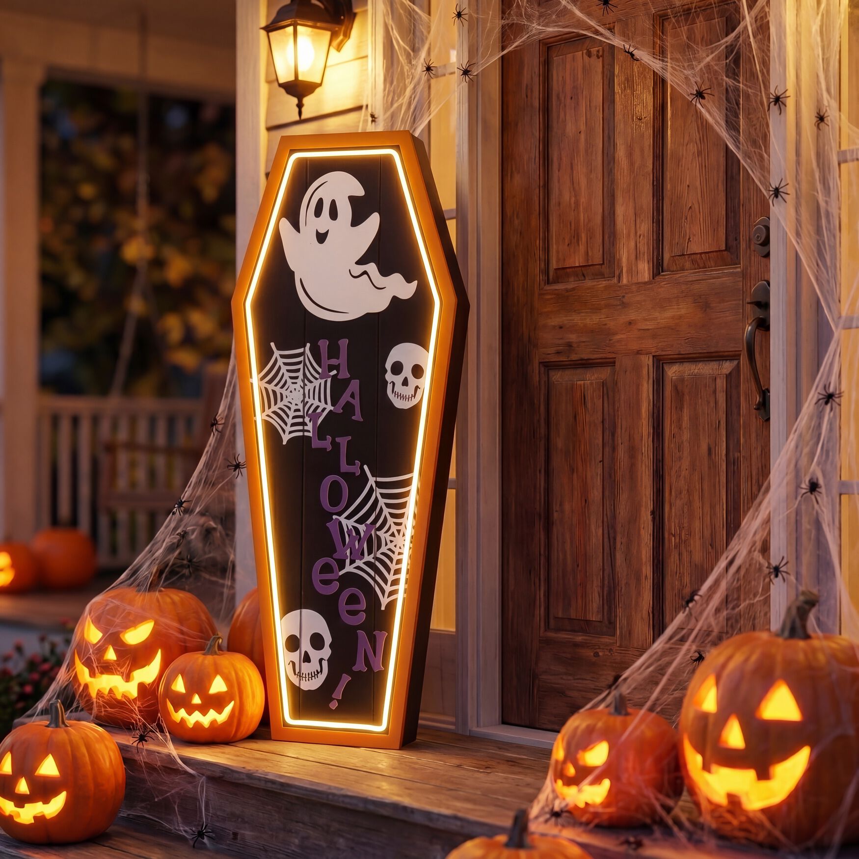 30 inchesH LED Porch Sign, BLACK, alternate image number 4