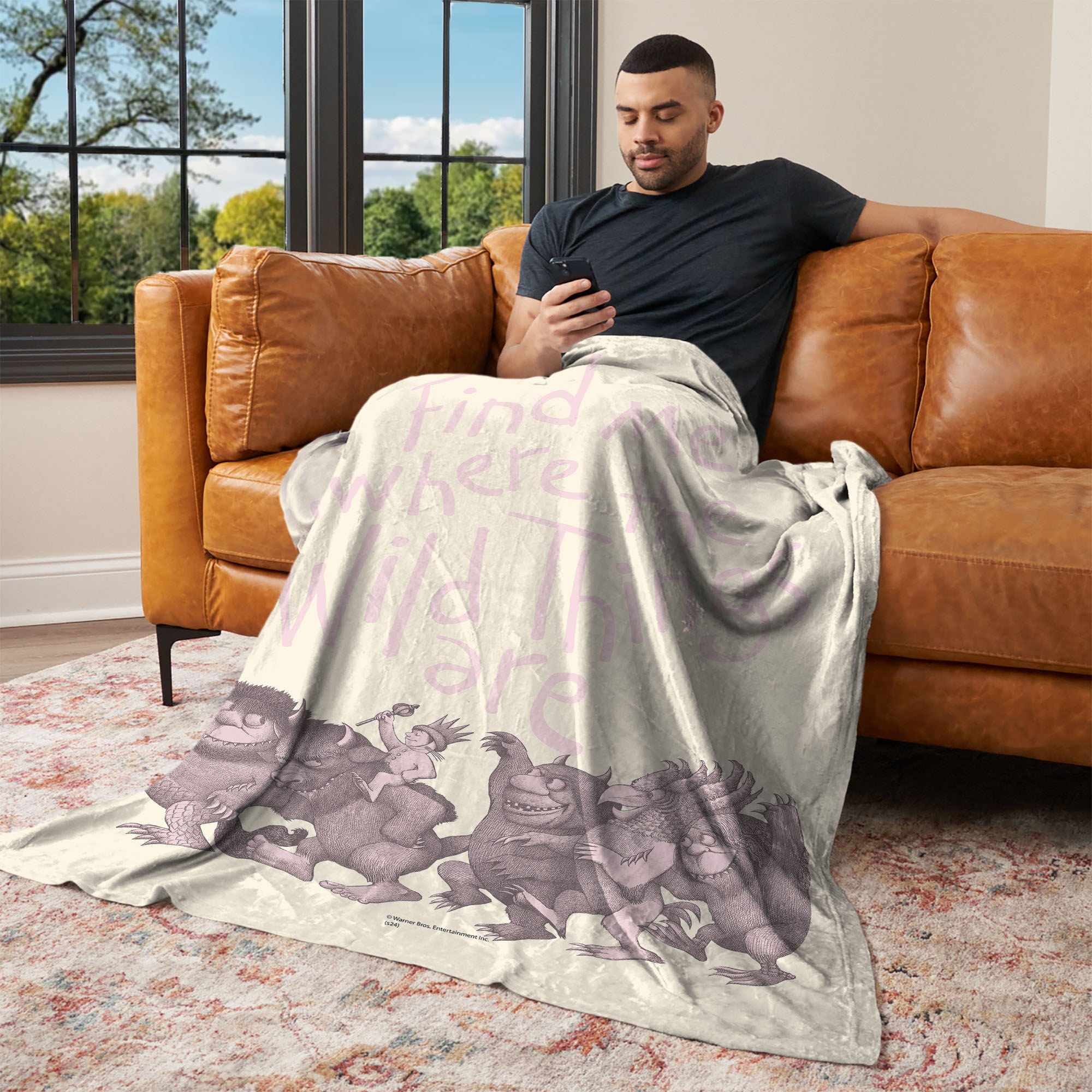 Warner Bros. Where the Wild Things Are Find Me Pink Silk Touch Throw Blanket 50x60 Inches, WILD THINGS, alternate image number 2