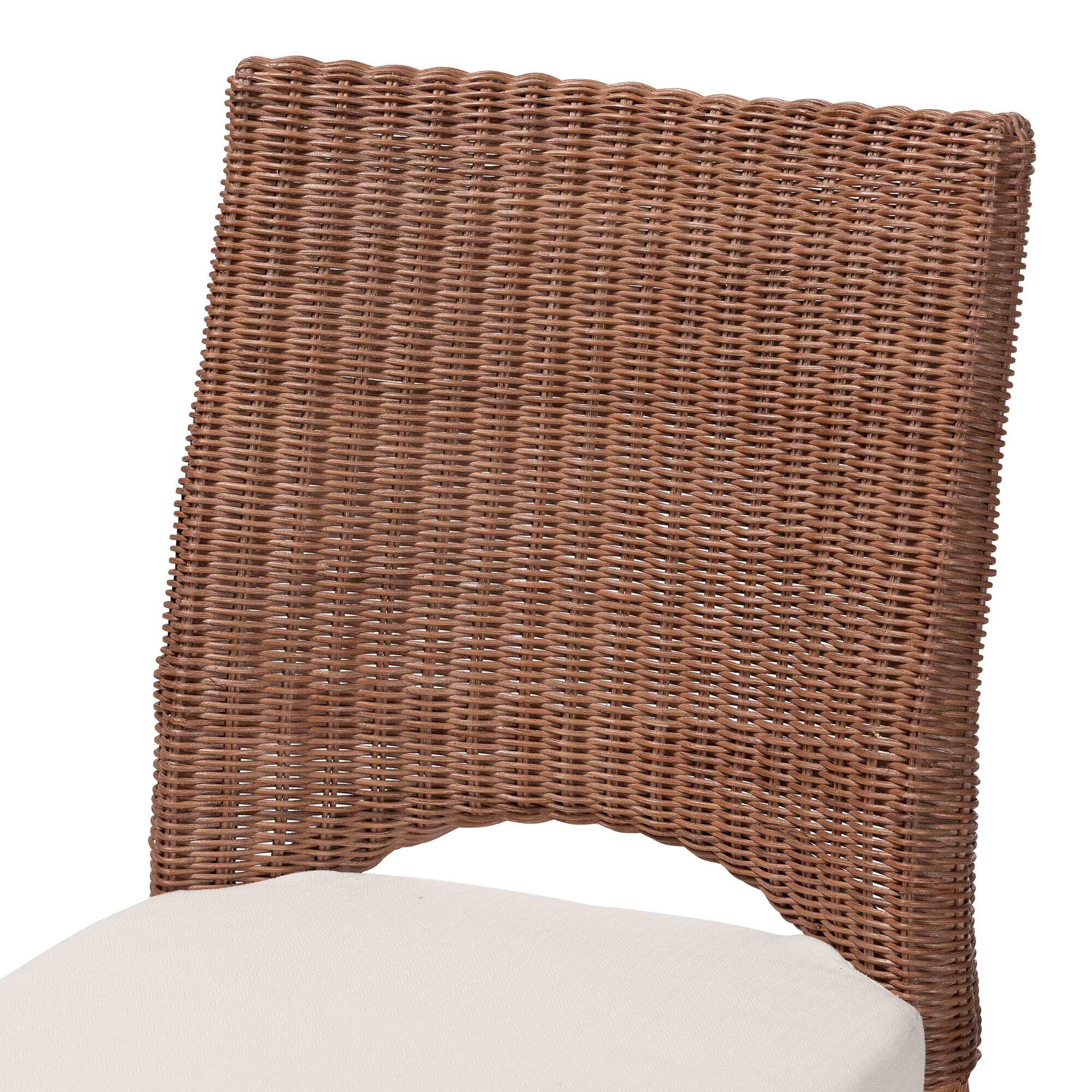 Rivan Natural Rattan Dining Chair, BROWN, alternate image number 5