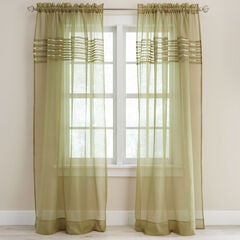 BH Studio Pleated Voile Rod-Pocket Panel