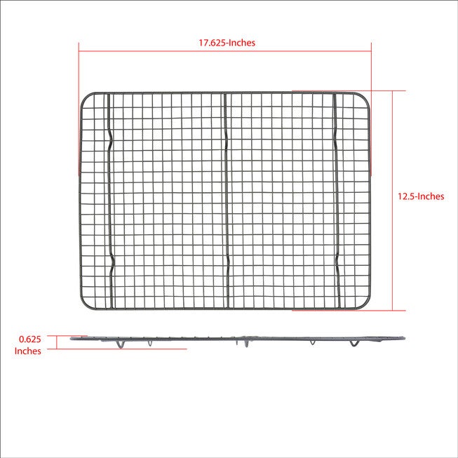 Set 2 17 X 12 Inch Non Stick Metal Cooling Rack, , alternate image number null
