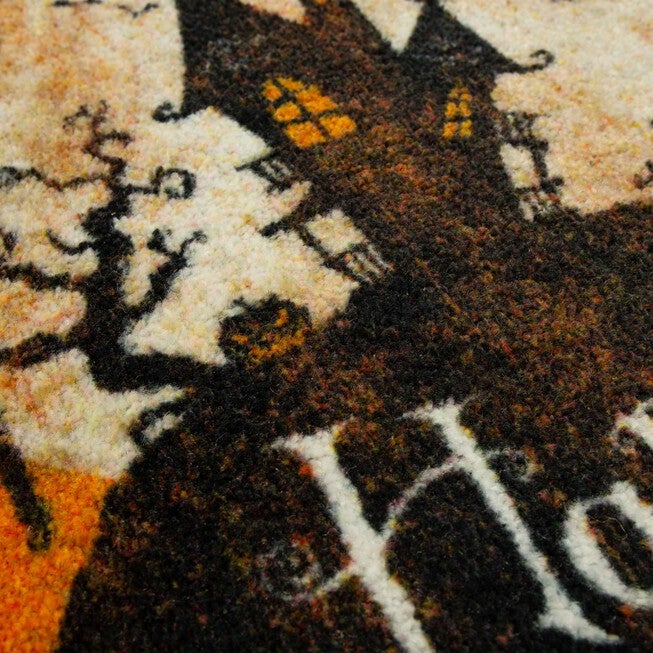 Halloween Hill Orange Kitchen Rug, , alternate image number null