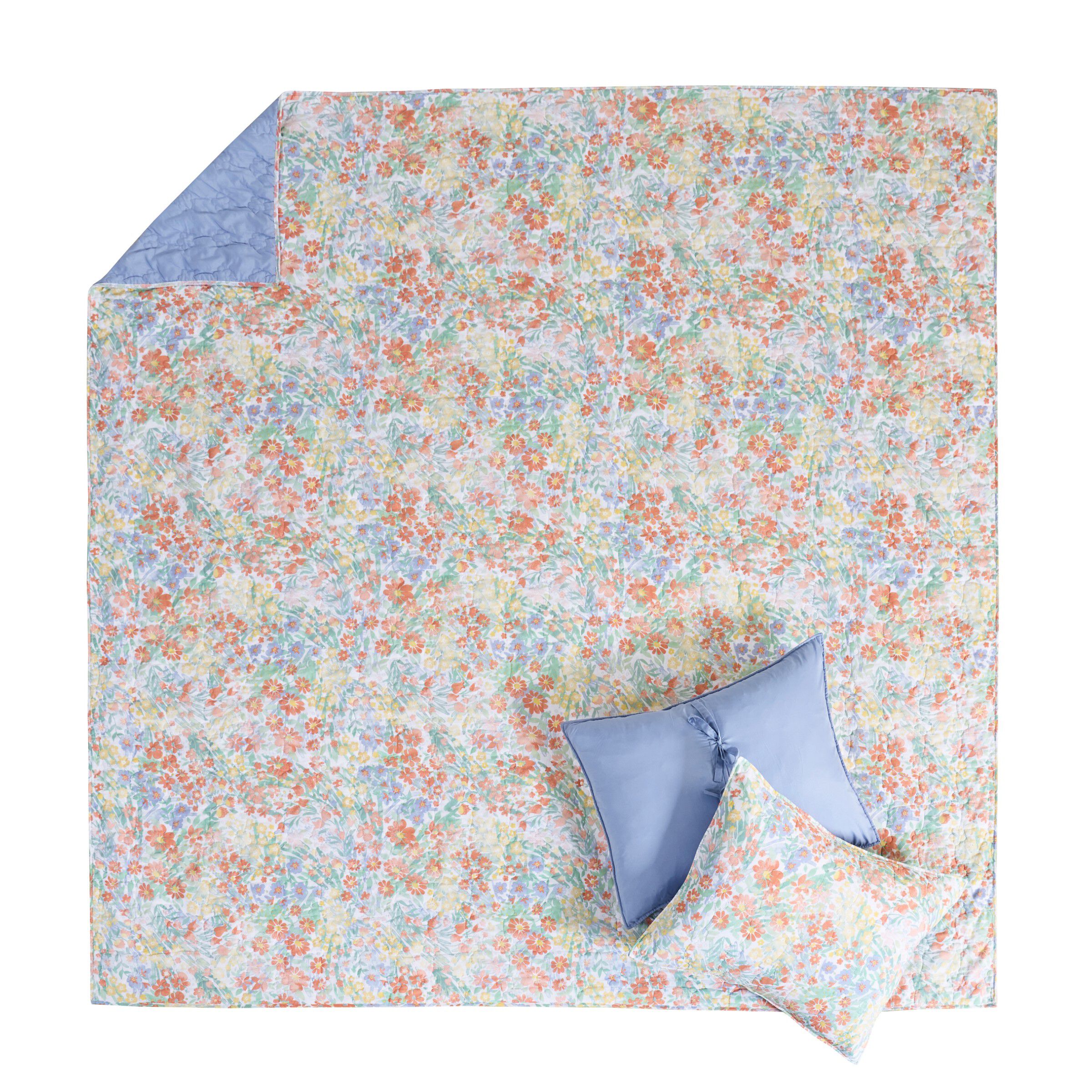Alice Floral Meadow Quilt Set, PASTEL, alternate image number 2