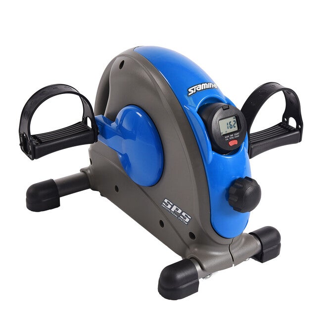 Mini Exercise Bike, Blue Home Fitness Equipment, BLUE, hi-res image number 0