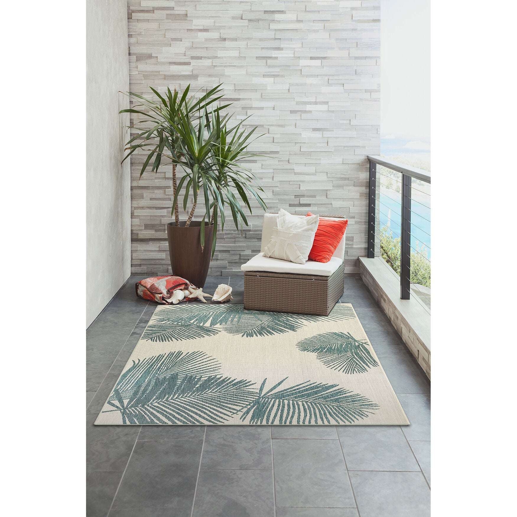 Liora Manne Carmel Palm Indoor/Outdoor Rug, , alternate image number 6