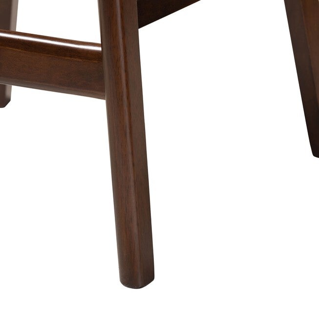 Ulyana Mid-Century Modern Grey Fabric And Natural Brown Finished Wood 2-Piece Counter Stool Set, , alternate image number 11