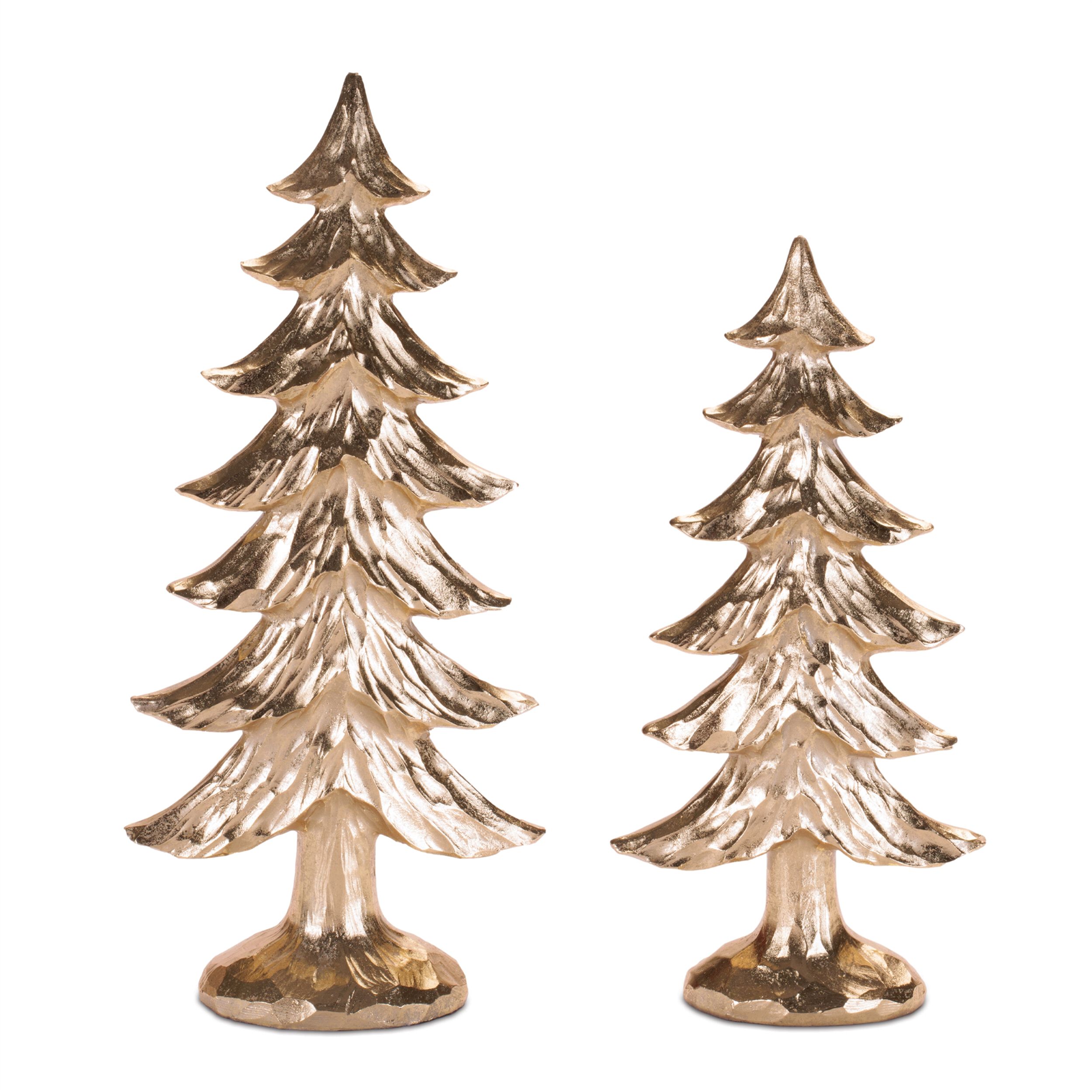 Metallic Pine Tree (Set of 2), GOLD, hi-res image number 0