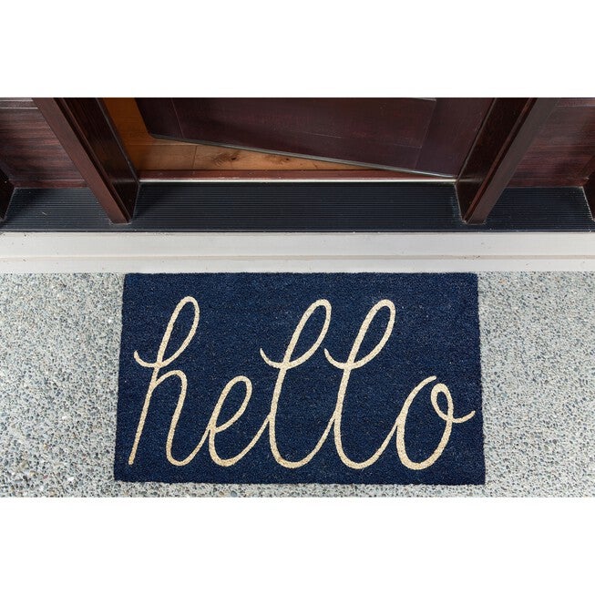 Navy Hello Doormat, , alternate image number null