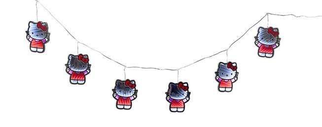 Hello Kitty®? Garland Ekkolight 6'L, RED WHITE, hi-res image number 0