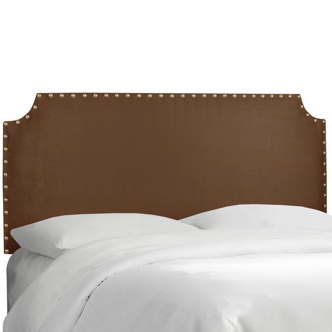 Hampden Notched Nail Button Headboard, PREMIER CHOCOLATE, hi-res image number null