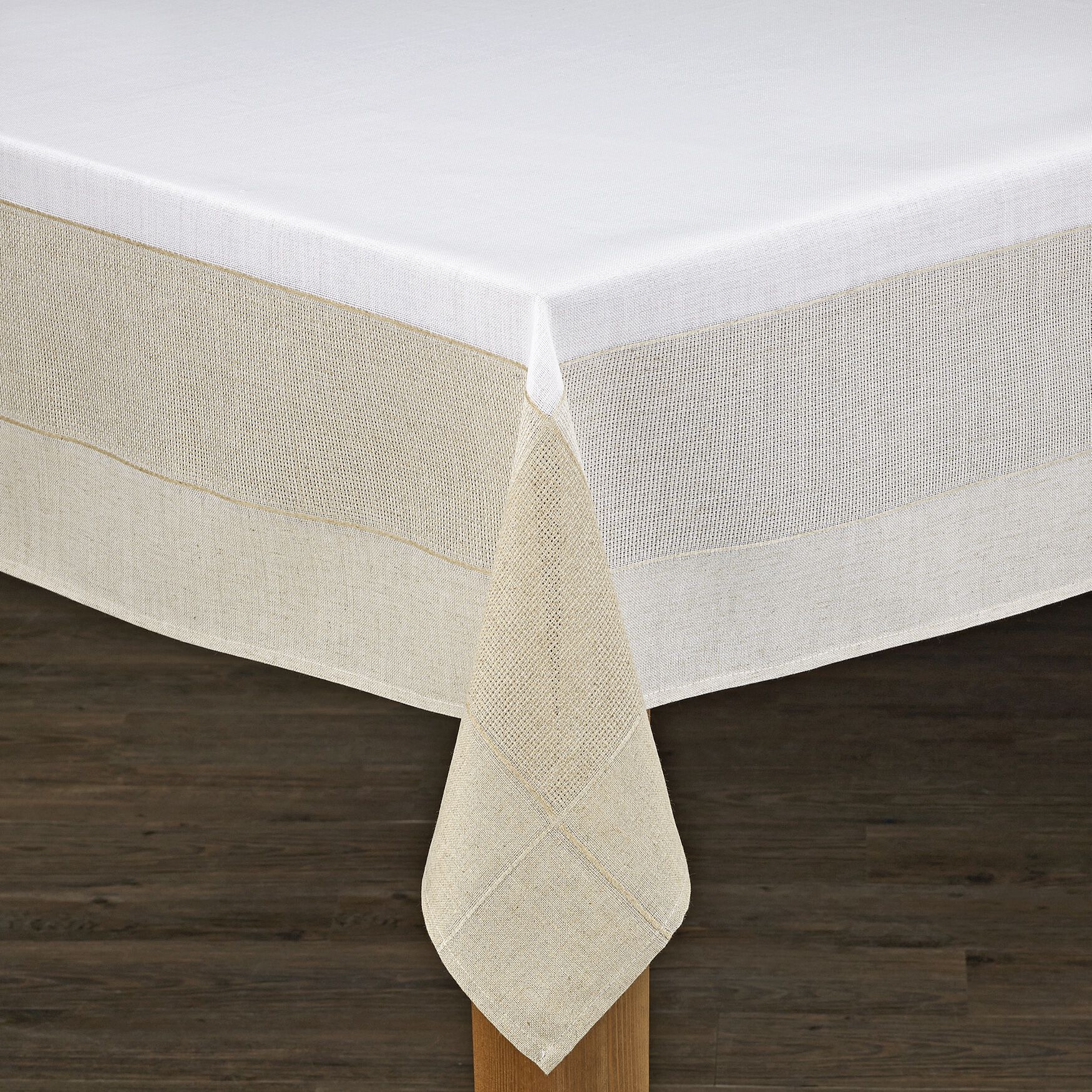 BOHEMIA TABLECLOTHS, NATURAL WHITE, hi-res image number 0