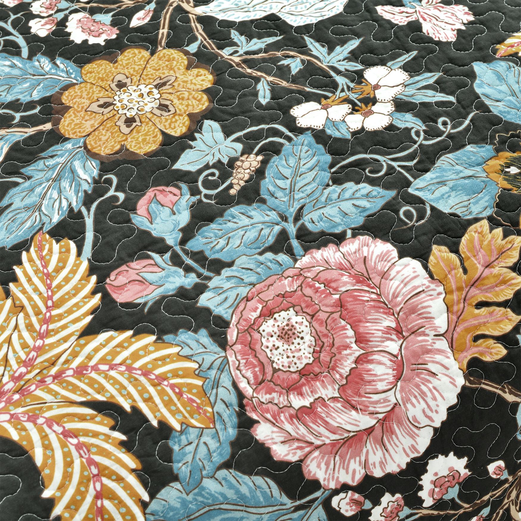 Lush D&eacute;cor Sydney Quilt Black/Blue 3Pc Set, , alternate image number 22